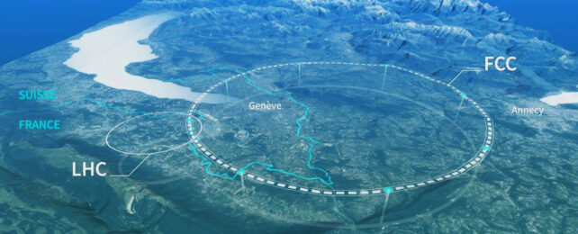 map of cern's new particle collider