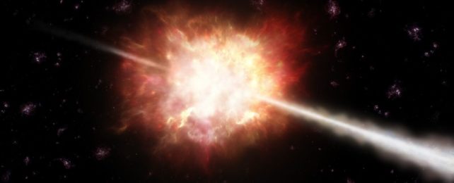 Artist impression of a gamma ray burst