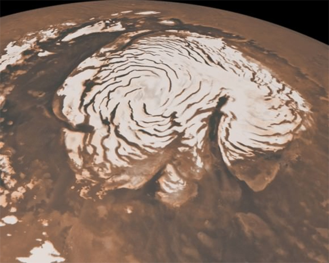 north pole of mars