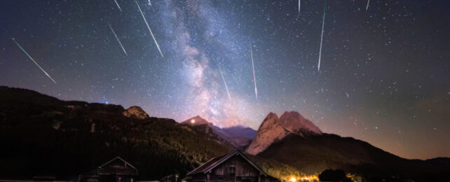 Meteor shower over videos