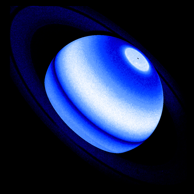 Saturn ultraviolet light graphic